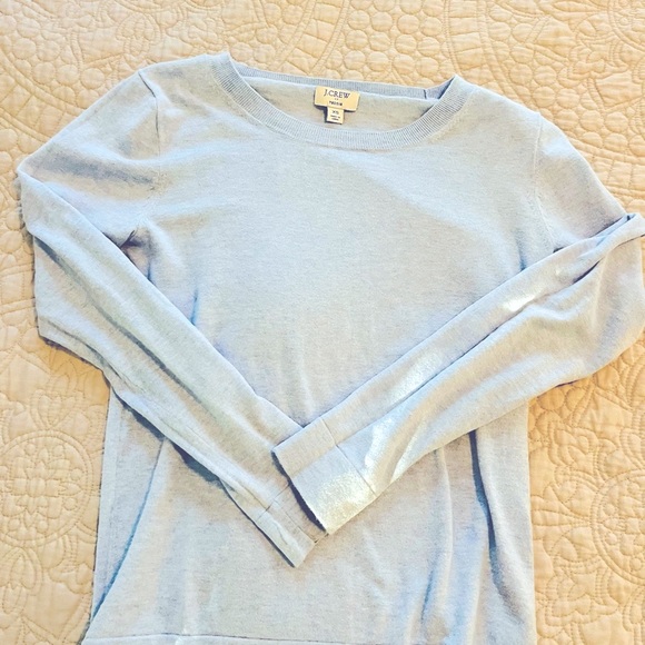 J Crew Factory Light Blue Teddie sweater - Picture 3 of 6